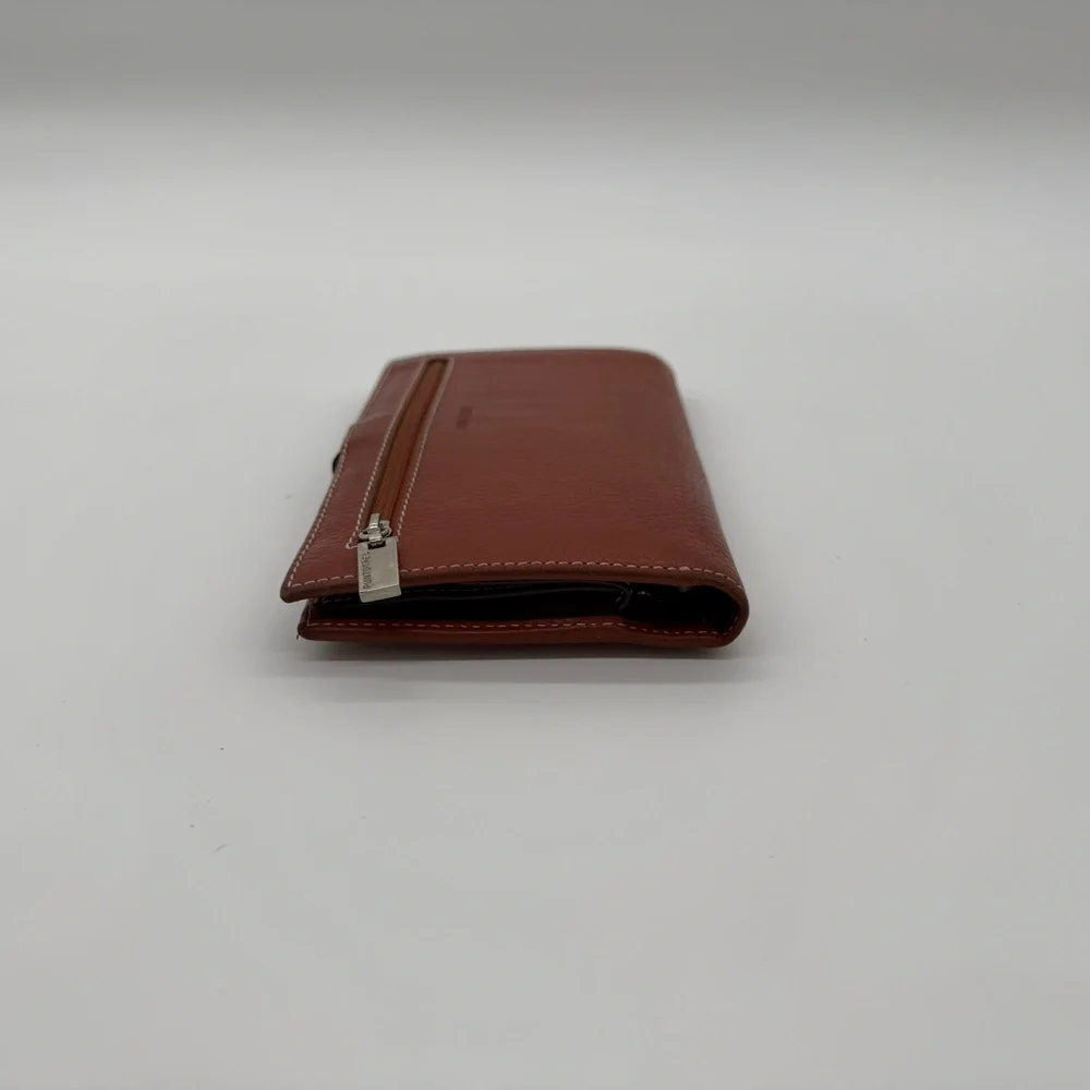 Puntotres Genuine Leather Travel Wallet Passport Organizer Brown Spain Zip